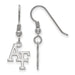 Sterling Silver Rhodium-plated LogoArt United States Air Force Academy A-F Small Dangle Wire Earrings