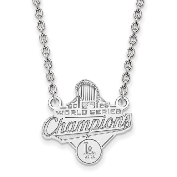 SS 2025 World Series Champions Los Angeles Dodgers Large Pendant w/ Neckla