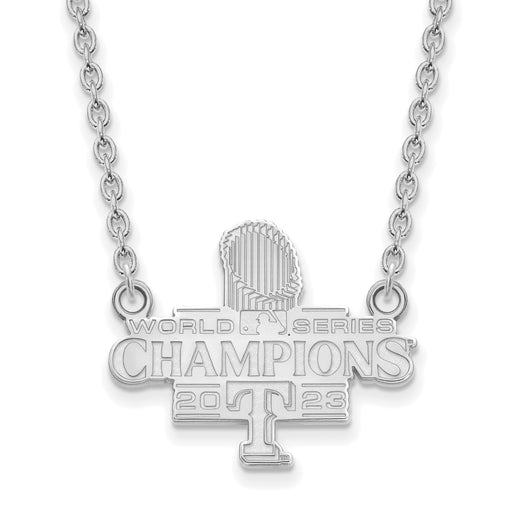 SS 2023 World Series Champions Texas Rangers Large Pendant w/ Neckla