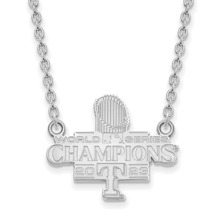 SS 2023 World Series Champions Texas Rangers Large Pendant w/ Neckla