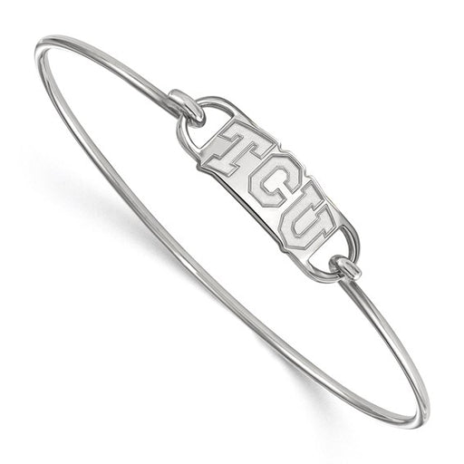 SS Texas Christian University T-C-U Small Center Wire Bangle-7