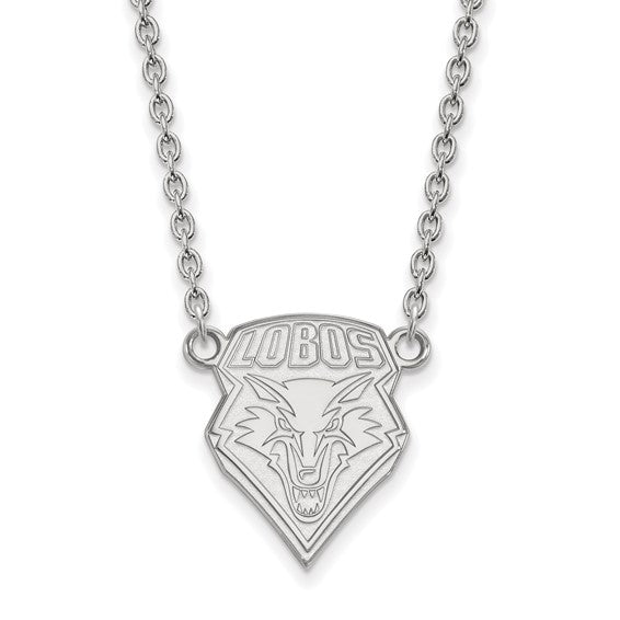 10kw University of New Mexico Large Lobos Pendant w/Necklace