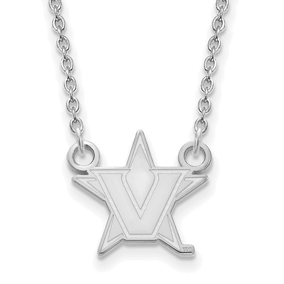 10kw Vanderbilt University Small V Pendant w/Necklace