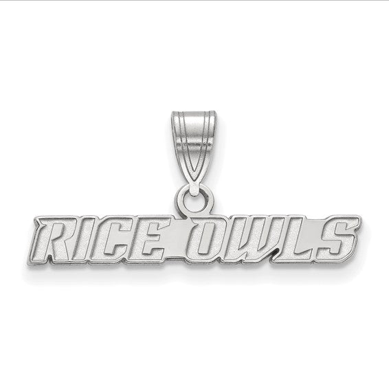 SS Rice University Medium Crest Pendant