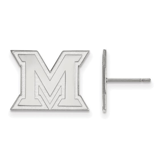 14kw Miami University Small Logo Post Earrings