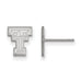 10k White Gold LogoArt Texas Tech University T-T Extra Small Post Earrings