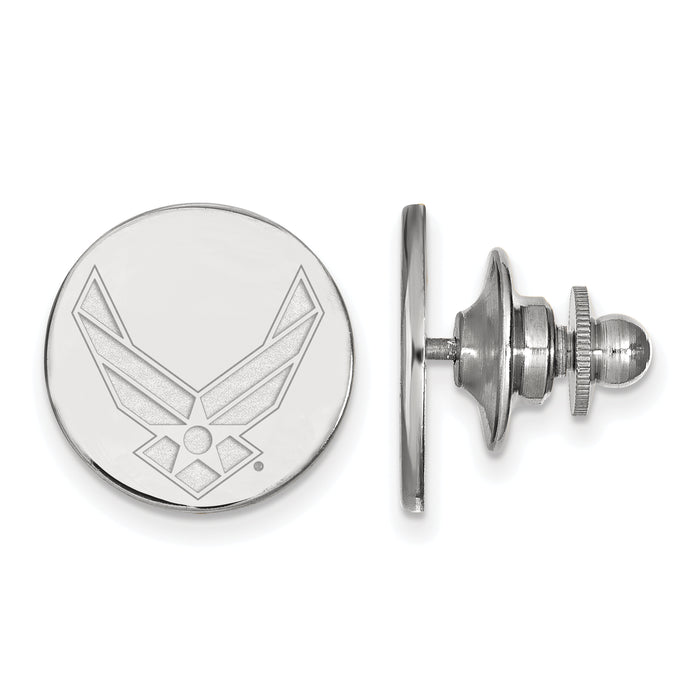 Sterling Silver Rhodium-plated LogoArt U.S. Air Force Lapel Pin