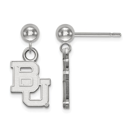 14kw Baylor University Dangle Ball Earrings