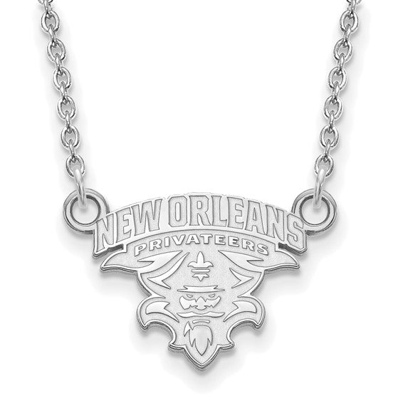 14kw University of New Orleans Small Pendant w/Necklace