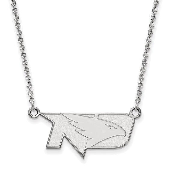 14kw Univ of North Dakota Small Fighting Hawks Pendant w/Necklace