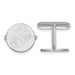 Sterling Silver Rh-Plat U.S. Marine Corps  Disc Cuff Link