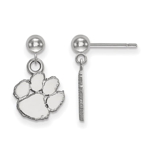 14kw Clemson University Earrings Dangle Ball