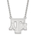 SS Texas A and M University T-A-M Large Pendant 18 inch Necklace