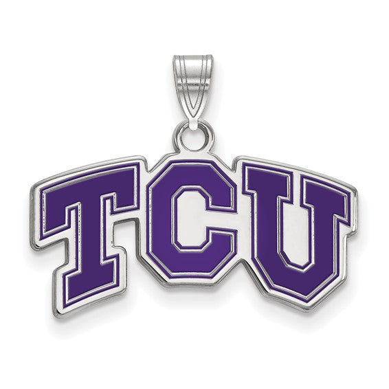 SS Texas Christian University Small Enamel TCU Pendant