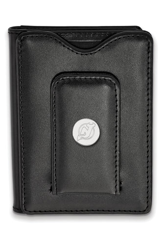 SS NHL New Jersey Devils Black Leather Money Clip Wall