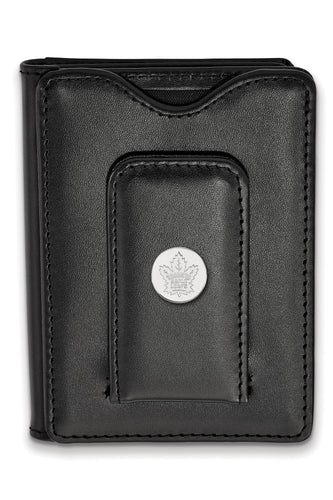 SS NHL Toronto Maple Leafs Black Leather Money Clip Wallet