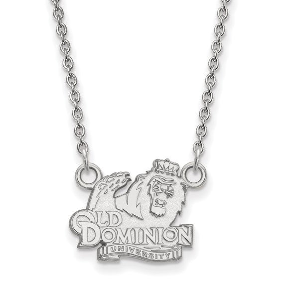 14kw Old Dominion University Small Monarchs Pendant w/Necklace