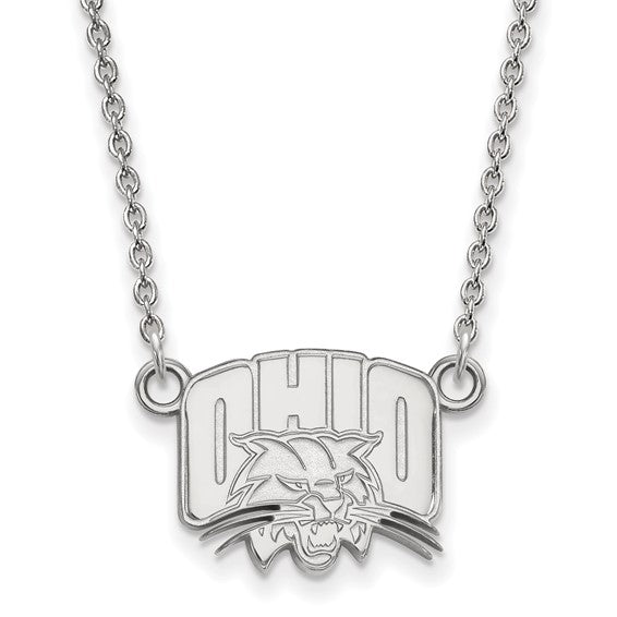 14kw Ohio University Small Logo Pendant w/Necklace