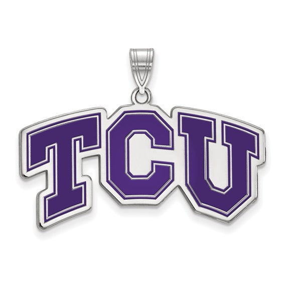 SS Texas Christian University Large Enamel TCU Pendant