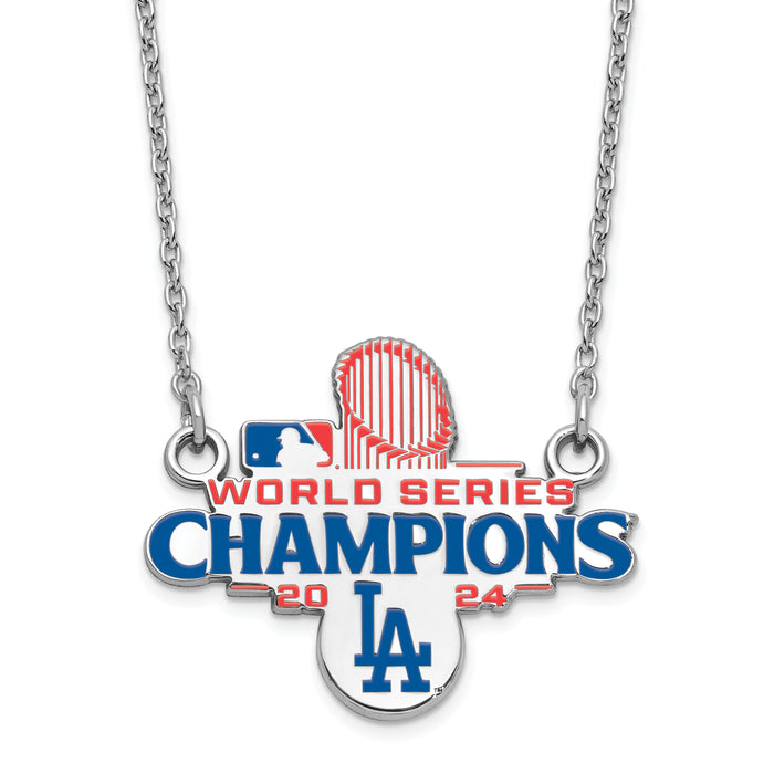 SS 2024 World Series Champions LA Dodgers Large Pendant w/ Necklace