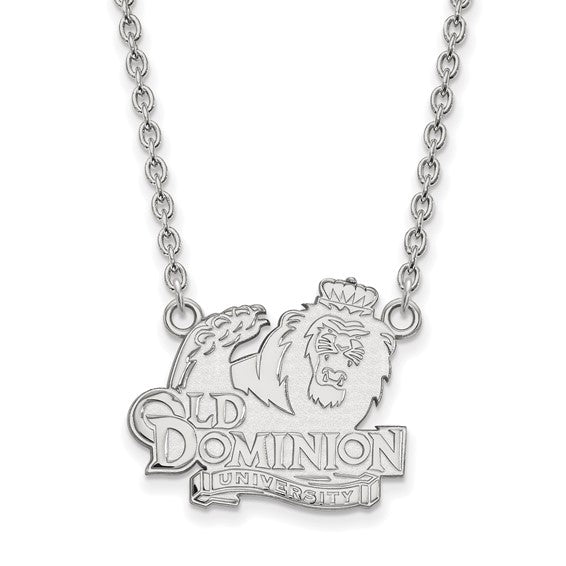 14kw Old Dominion University Large Monarchs Pendant w/Necklace