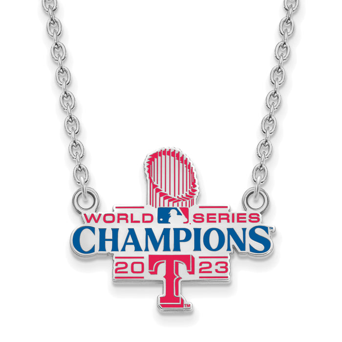 SS 2023 World Series Champions Texas Rangers Large Pendant w/ Neckla