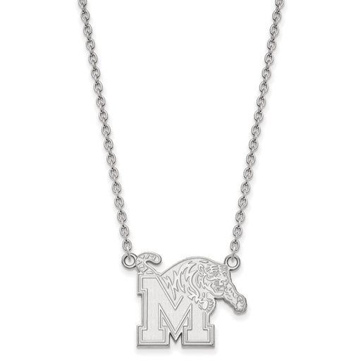 10kw University of Memphis Large Tigers Pendant w/Necklace