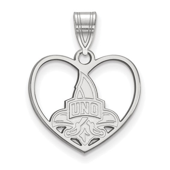 SS University of New Orleans Pendant in Heart