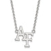 Sterling Silver Rhodium-plated LogoArt United States Air Force Academy A-F Large Pendant 18 inch Necklace