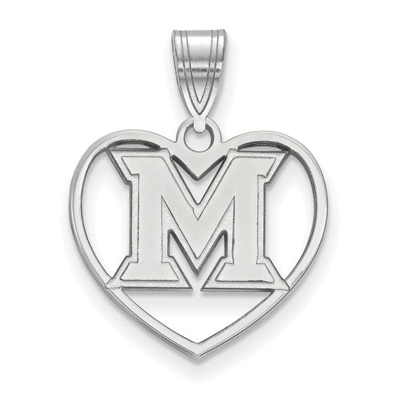 SS Miami University Logo Pendant in Heart