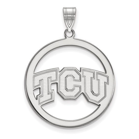 SS Texas Christian University XL TCU Pendant in Circle