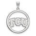 SS Texas Christian University XL TCU Pendant in Circle