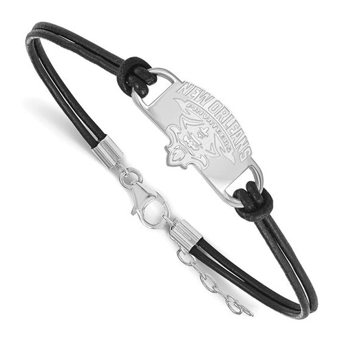 SS U of New Orleans Small Center Leather Bracelet