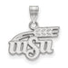 14kw White Gold Wichita State University W-S-U Small Pendant