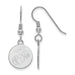 Sterling Silver Rh-Plat U.S. Marine Corps Disc Dangle Earrings