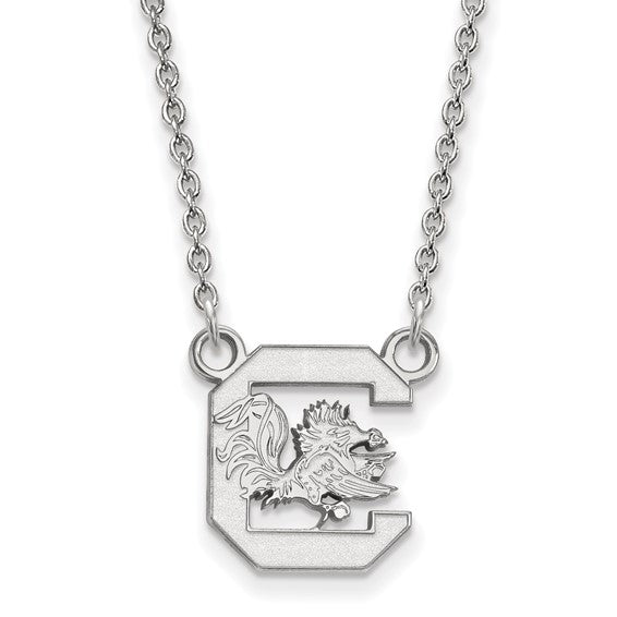 14kw University of So Carolina Small Gamecock Pendant w/Necklace