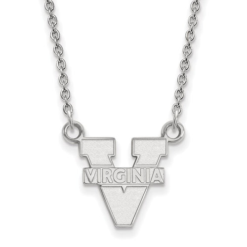 SS University of Virginia Small Text Logo Pendant w/Necklace