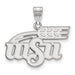 10kw White Gold Wichita State University W-S-U Large Pendant