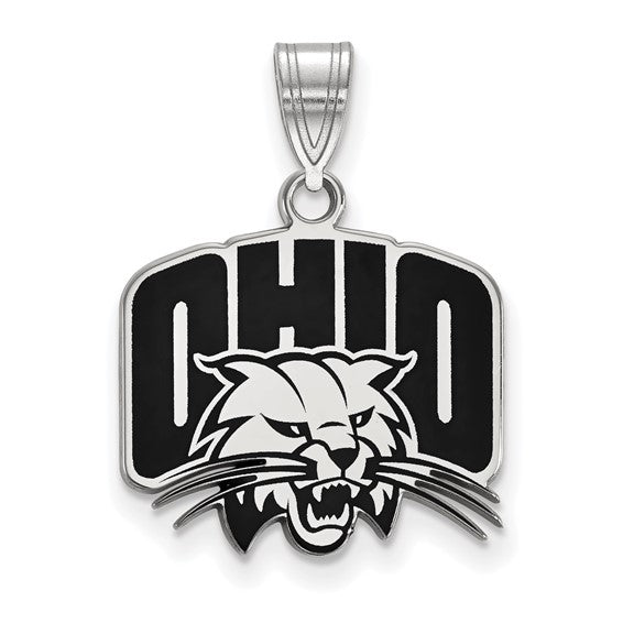 SS Ohio University Medium Enamel Logo Pendant