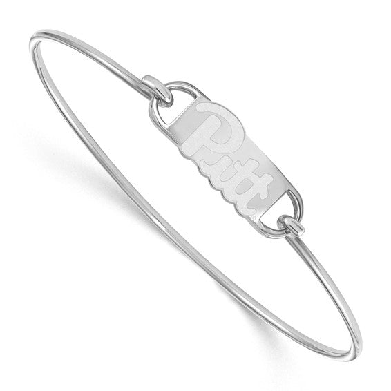 SS University of Pittsburgh Small Ctr Wire Bangle-7