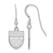 Sterling Silver University of Richmond  Small Shield Dangle Earrings Wire