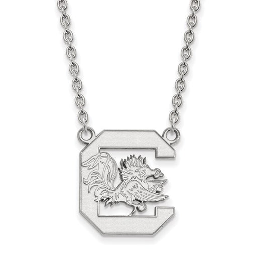 SS University of So Carolina Large Gamecock logo Pendant w/Necklace