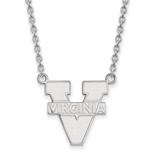 14kw University of Virginia Large Text Logo Pendant w/Necklace