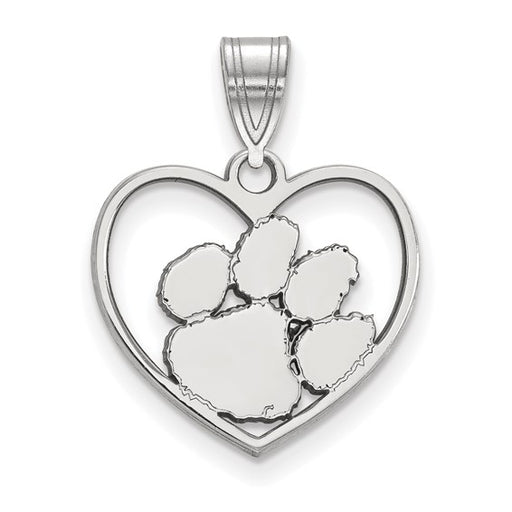 SS Clemson University Pendant in Heart