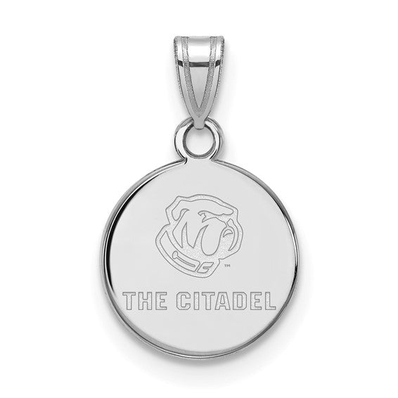 14kw LogoArt The Citadel Small Bulldog Logo Pendant