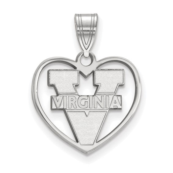 SS University of Virginia Text Logo Pendant in Heart