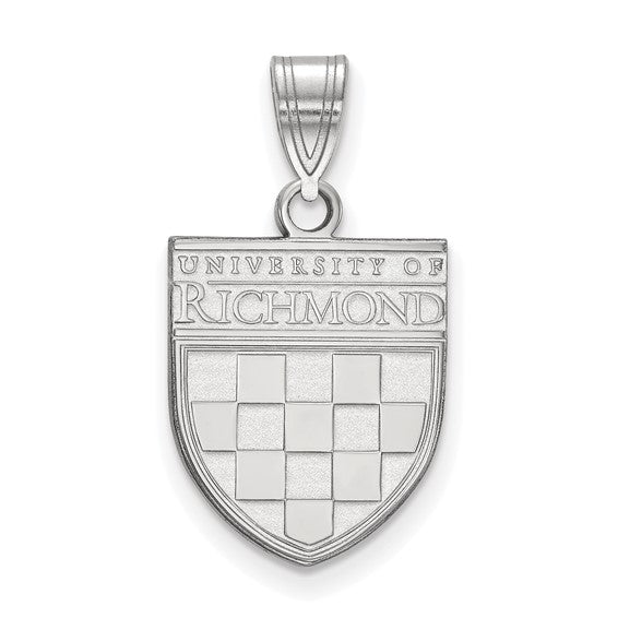 Sterling Silver University of Richmond  Medium Shield Pendant