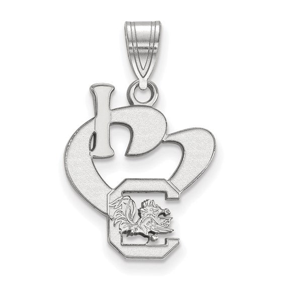 SS University of South Carolina Large I Love Logo Pendant