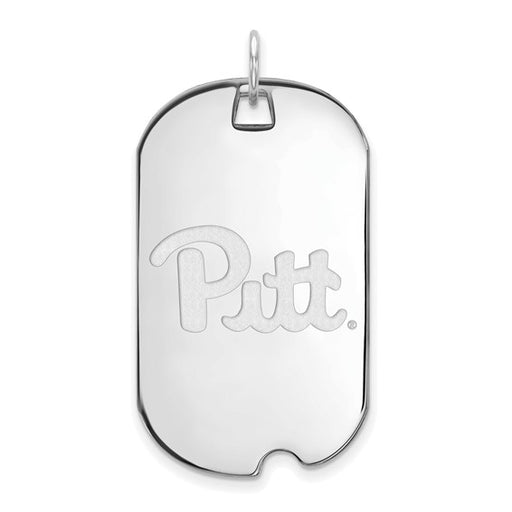 14kw University of Pittsburgh Large Dog Tag Pendant