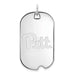 14kw University of Pittsburgh Large Dog Tag Pendant